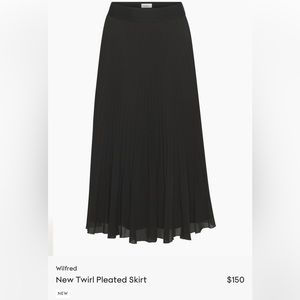 NWOT Aritzia pleated skirt